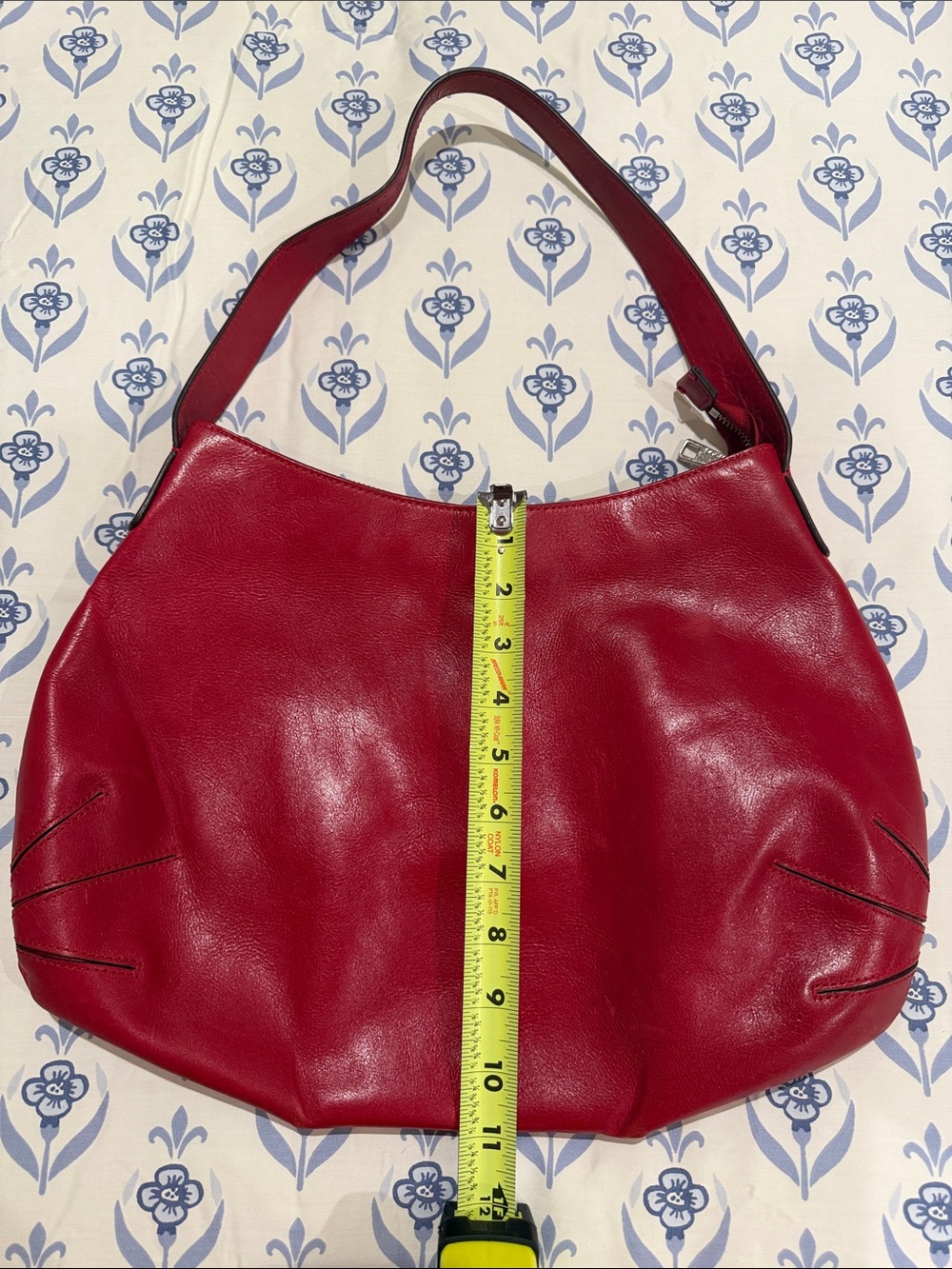 HOBO brandWomen's Red Leather Shoulder Bag - Classic Hobo - Picture 9 of 9